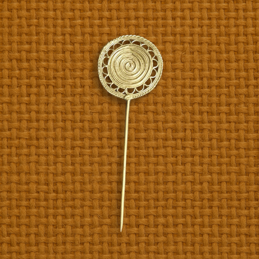 Dokra Brass Hair Pin/ Fruit Stick – Handmade Tribal Accessory - ArtisanSoul