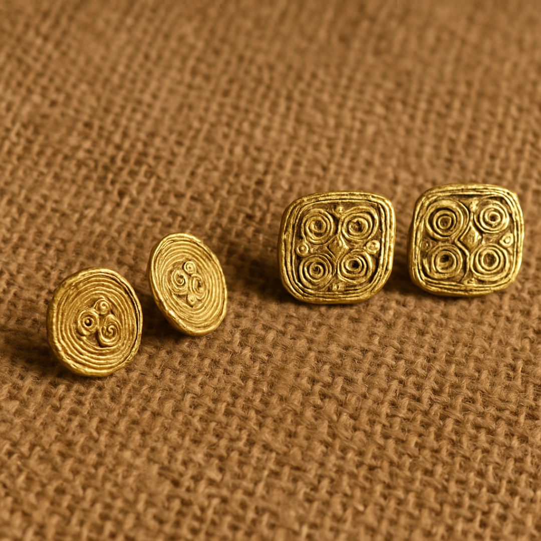 Handmade Dokra Brass Tribal Earrings – Lightweight Indian Ethnic Jewelry for Women