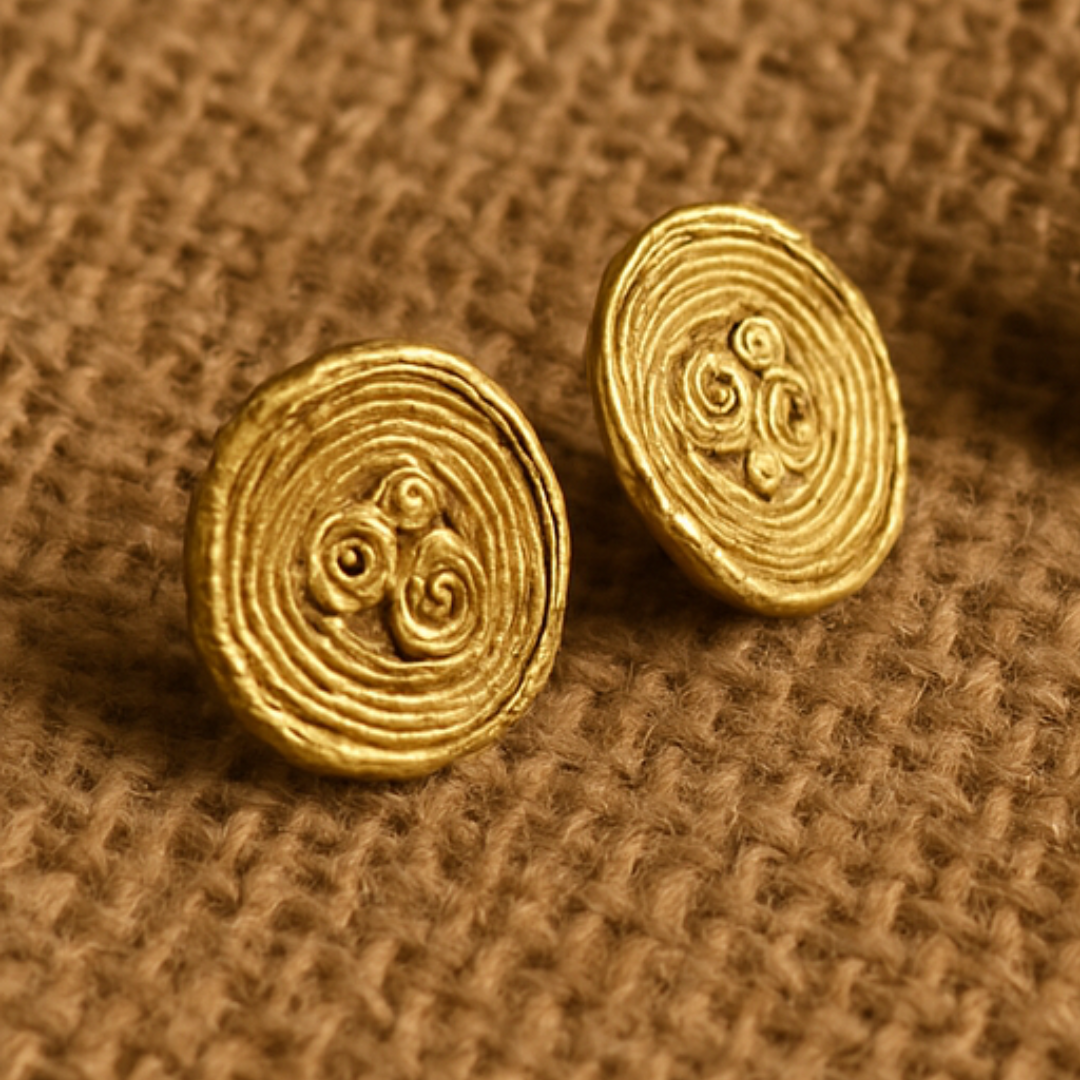 Handmade Dokra Brass Tribal Earrings – Lightweight Indian Ethnic Jewelry for Women (Design 1)
