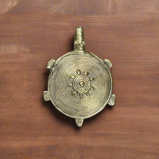 Dokra Brass Turtle – Small Handcrafted Tribal Figurine from Chhattisgarh - ArtisanSoul