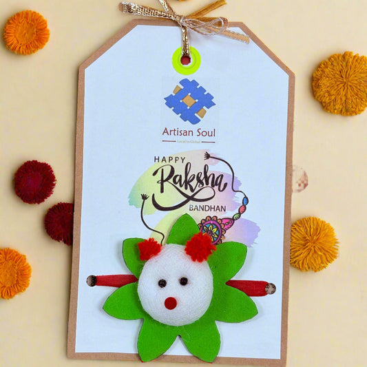 Handmade Floral Rakhi for Brother - ArtisanSoul