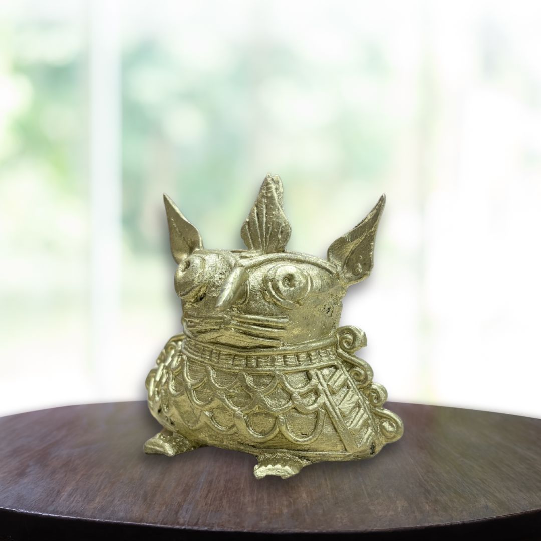 Dokra Brass Sitting Owl – Handcrafted Indian Tribal Art | Symbol of Wisdom & Protection - ArtisanSoul