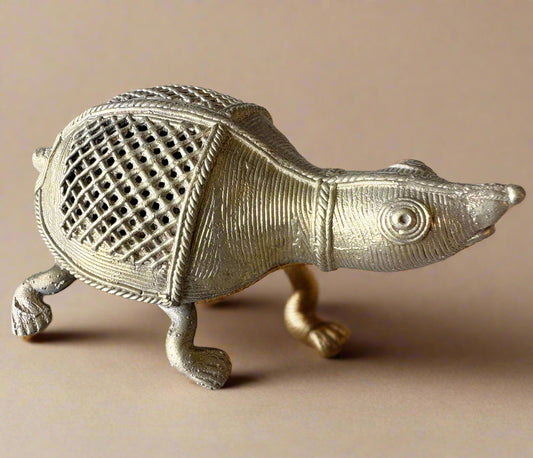 Extra Large Dokra Brass Tortoise Pair – Handcrafted Odisha Tribal Art - ArtisanSoul