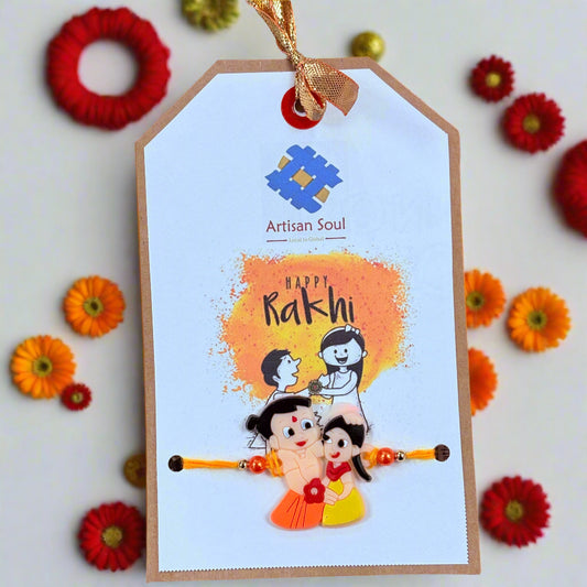 Chota Bheem and Chutki Kids Rakhi – Cartoon Rakhi Combo for Raksha Bandhan - ArtisanSoul
