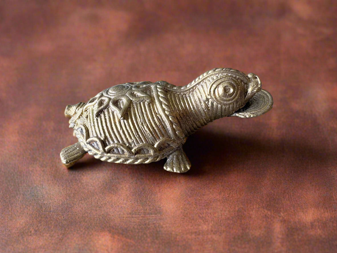 Dokra Brass Tortoise Set – Small Tribal Figurines from Dhenkanal, Odisha - ArtisanSoul