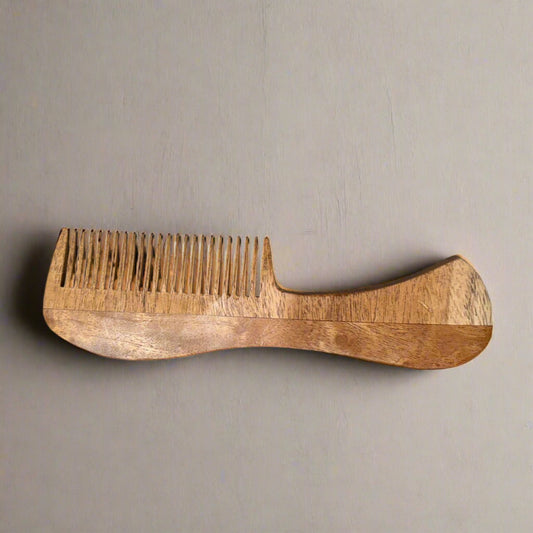 Wooden Baby Comb with Handle – Organic Handcrafted Newborn Hair Comb - ArtisanSoul
