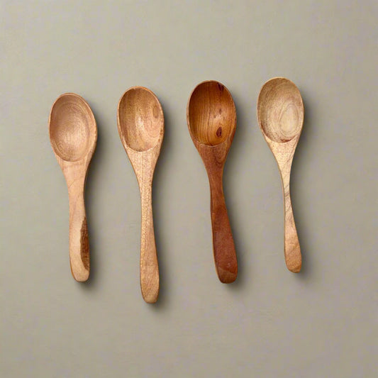 Wooden Tea Spoon – Handcrafted Organic Regular Size Spoon for Daily Use - ArtisanSoul