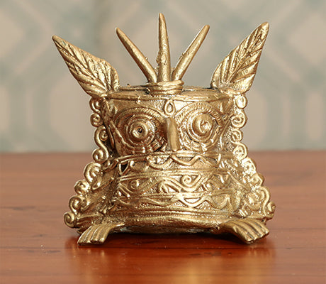 Dokra Owl Paperweight or Showpiece - ArtisanSoul