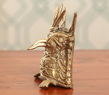 Dokra Owl Paperweight or Showpiece - ArtisanSoul