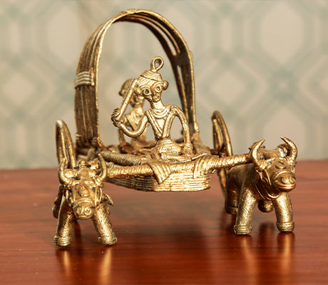 Authentic Dokra Craft - Bullock Cart - ArtisanSoul