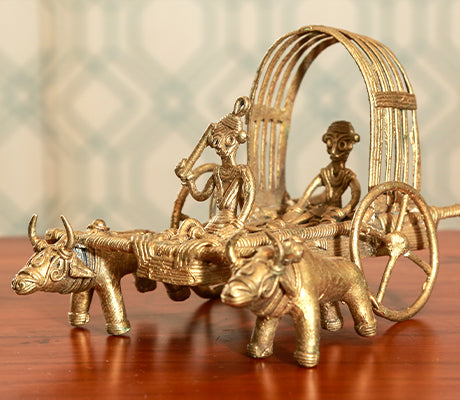 Authentic Dokra Craft - Bullock Cart - ArtisanSoul