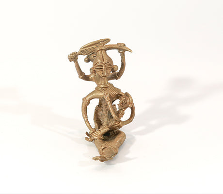 Dokra Crafted Lady with Child - ArtisanSoul