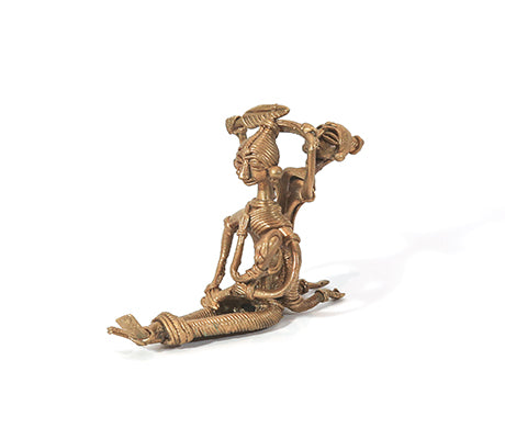 Dokra Crafted Lady with Child - ArtisanSoul