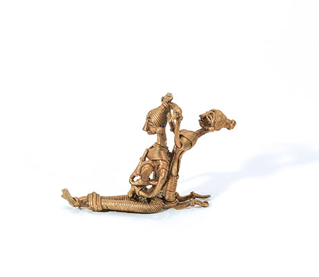 Dokra Crafted Lady with Child - ArtisanSoul