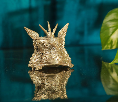 Dokra Owl Paperweight or Showpiece - ArtisanSoul