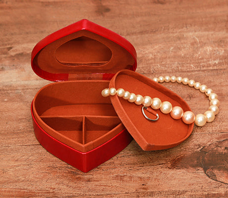 Embossed Leather Jewelry Box with Mirror - Elephant Design on Brown - ArtisanSoul