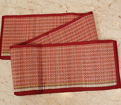 Madur Kathi Mats - For Yoga, Outdoor use, Blinds, Ethnic Floor Mats - Red - ArtisanSoul