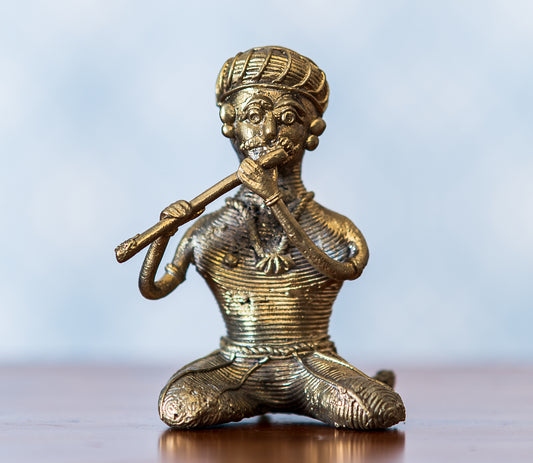 Authentic Dokra Art from Odisha - Folk Musician - ArtisanSoul