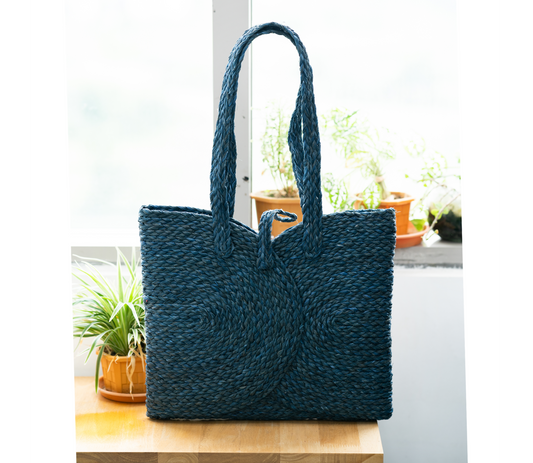 Multi utility bag of Sabai Grass - Blue - ArtisanSoul
