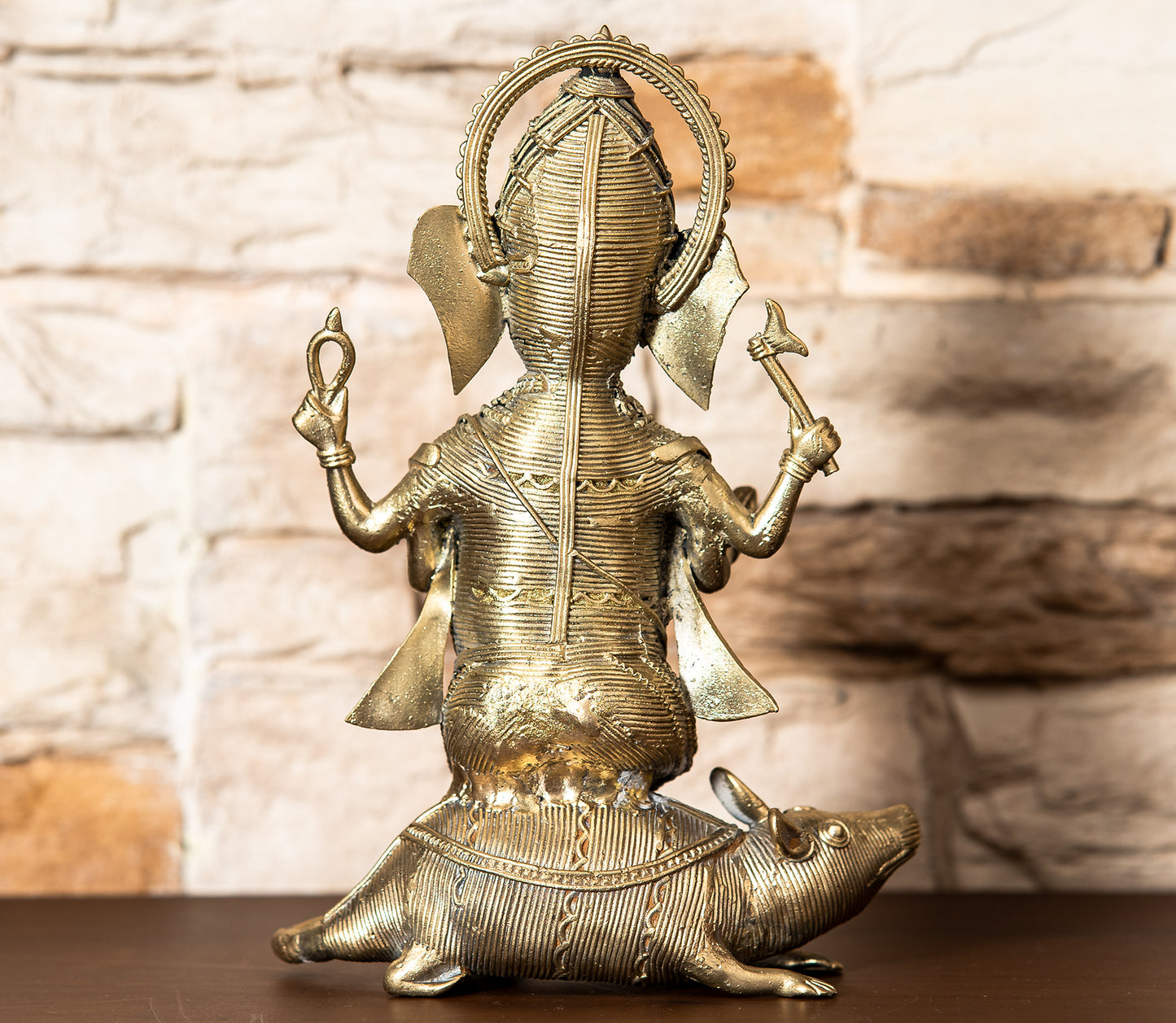 Authentic Dokra Art from Odisha - Seated Ganesha - ArtisanSoul