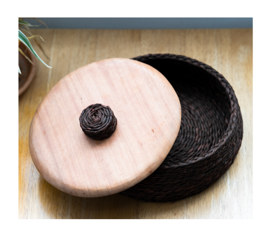 Sabai Grass Roti Box - Dark Brown - ArtisanSoul