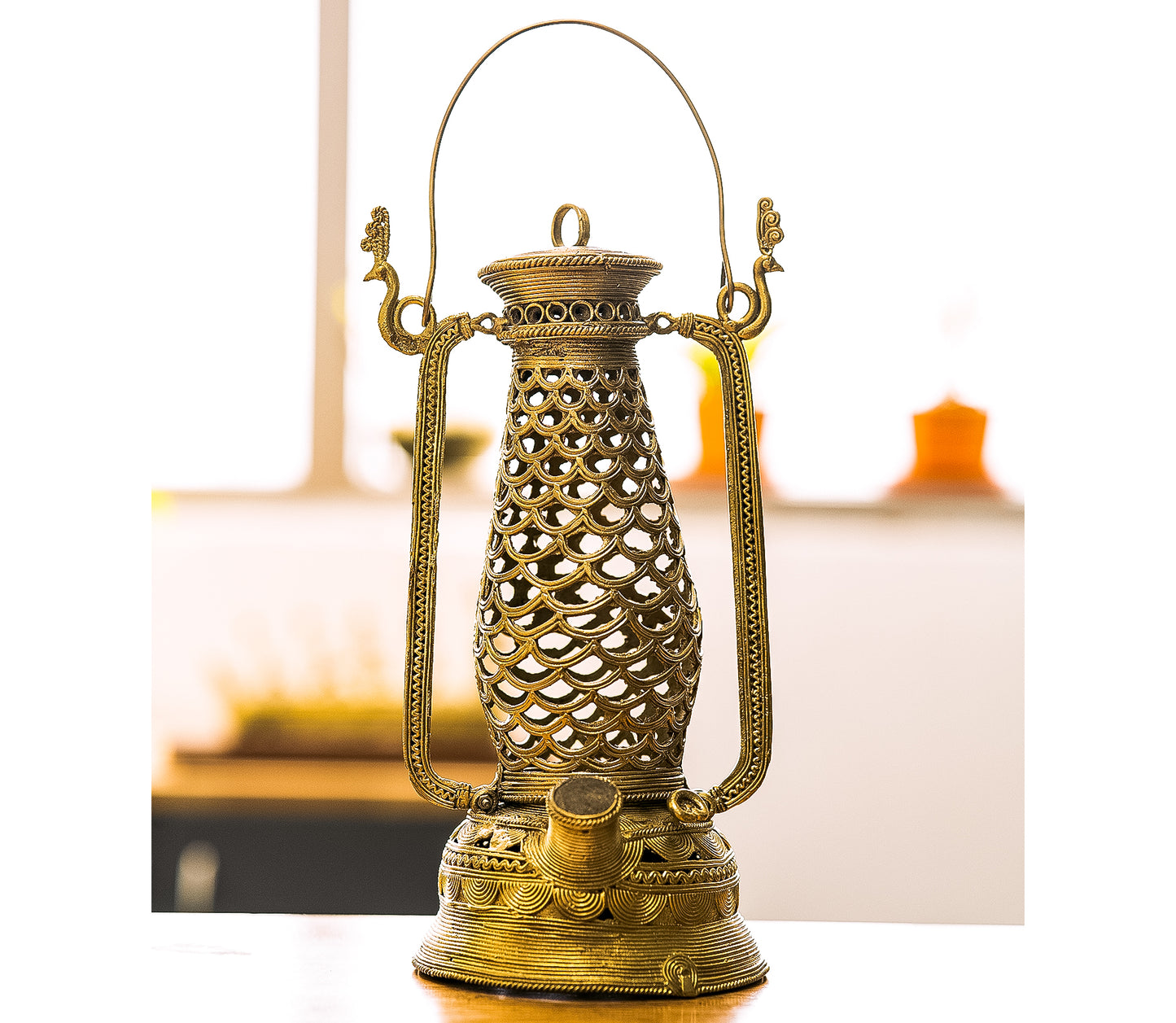 Authentic Dokra Art from Odisha - Lantern - ArtisanSoul