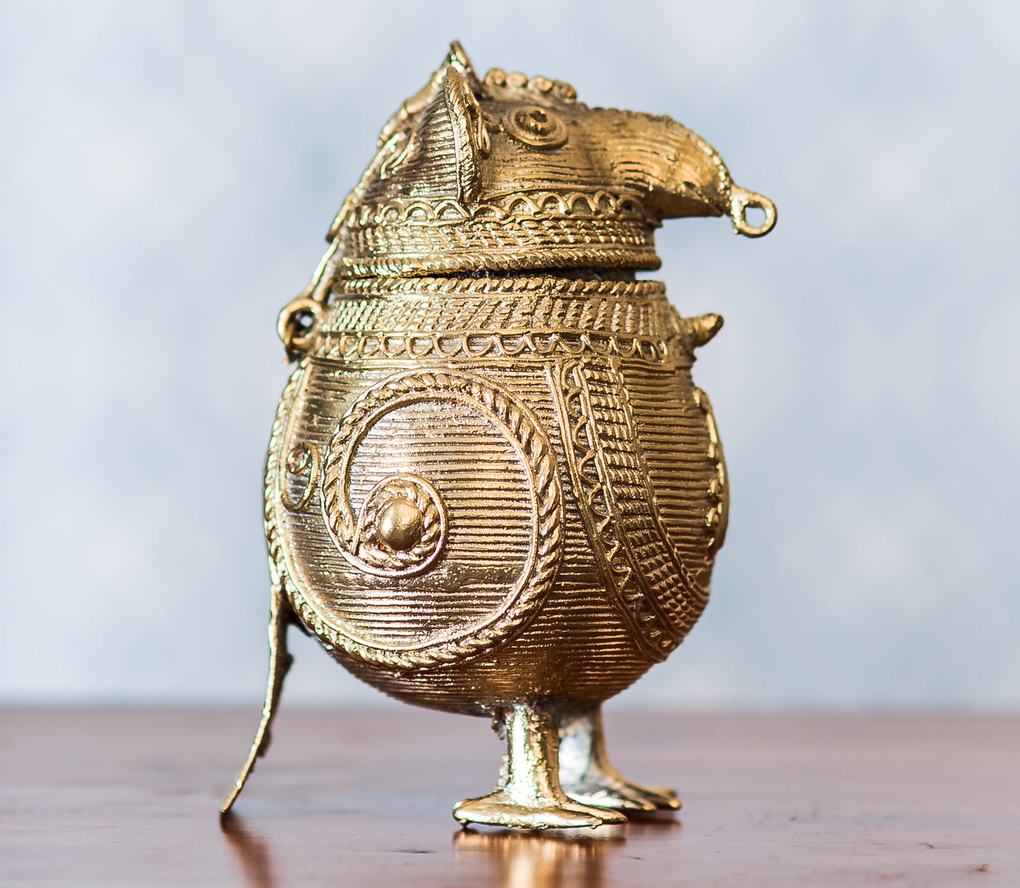 Authentic Dhokra Art from Odisha - Bird Shaped Box - ArtisanSoul