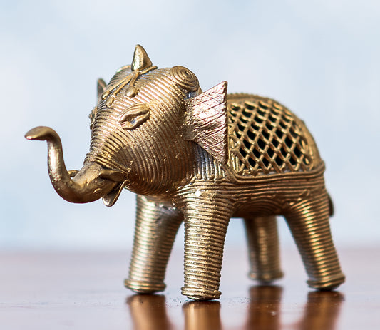 Authentic Dokra Art from Odisha - Elephant Small - ArtisanSoul