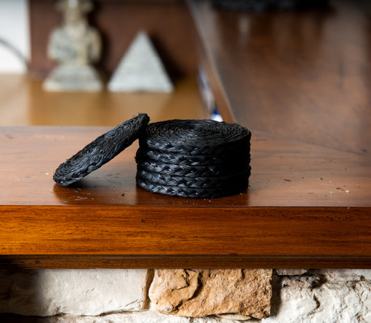 Coaster Set of Sabai Grass - Black - ArtisanSoul