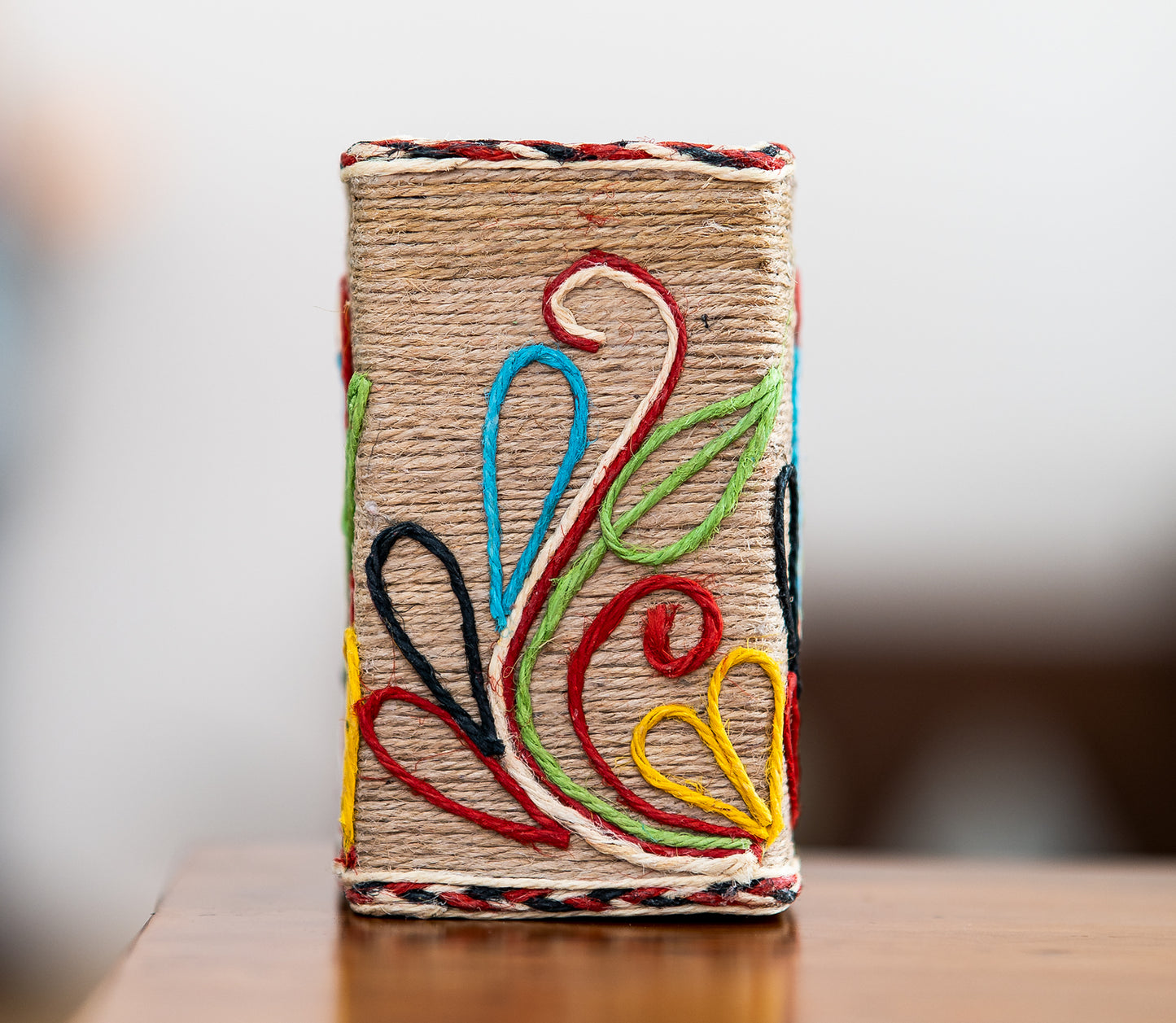 Jute Pen Stand from West Bengal - ArtisanSoul