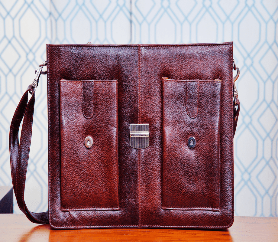 Leather Laptop Bag - Dark Brown - ArtisanSoul