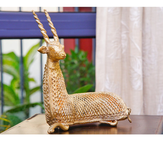 Authentic Dokra Deer from Odisha - ArtisanSoul