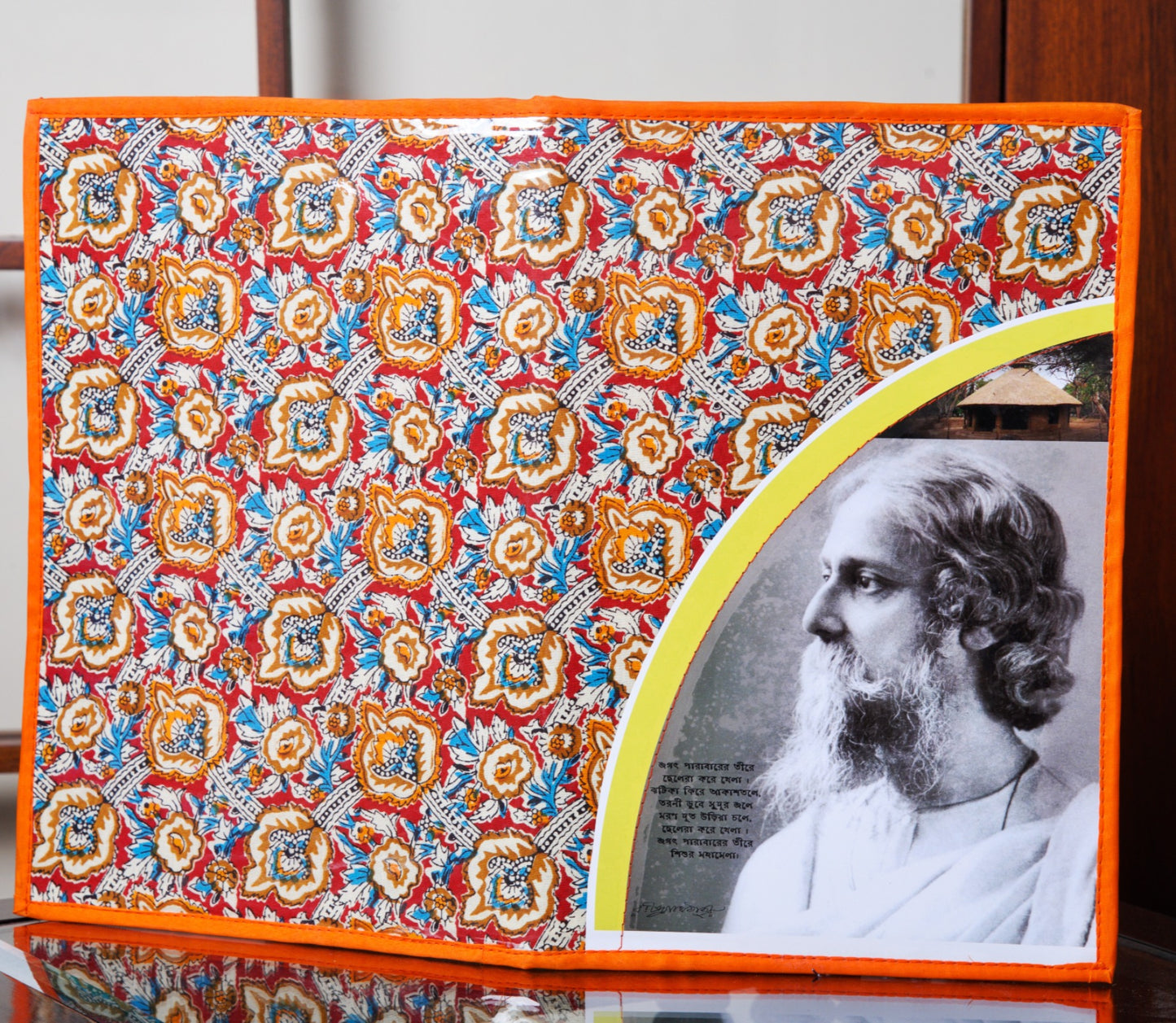 Handcrafted Printed File from Bolpur - Orange - ArtisanSoul