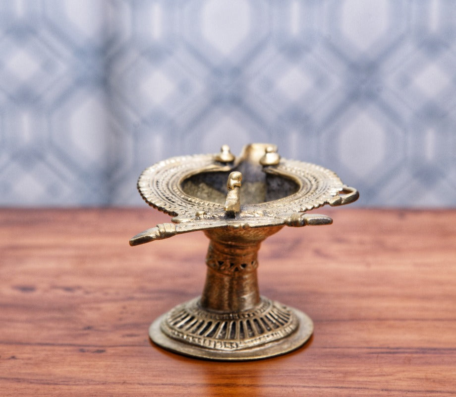 Authentic Dhokra Art from Odisha - Traditional Diya - ArtisanSoul