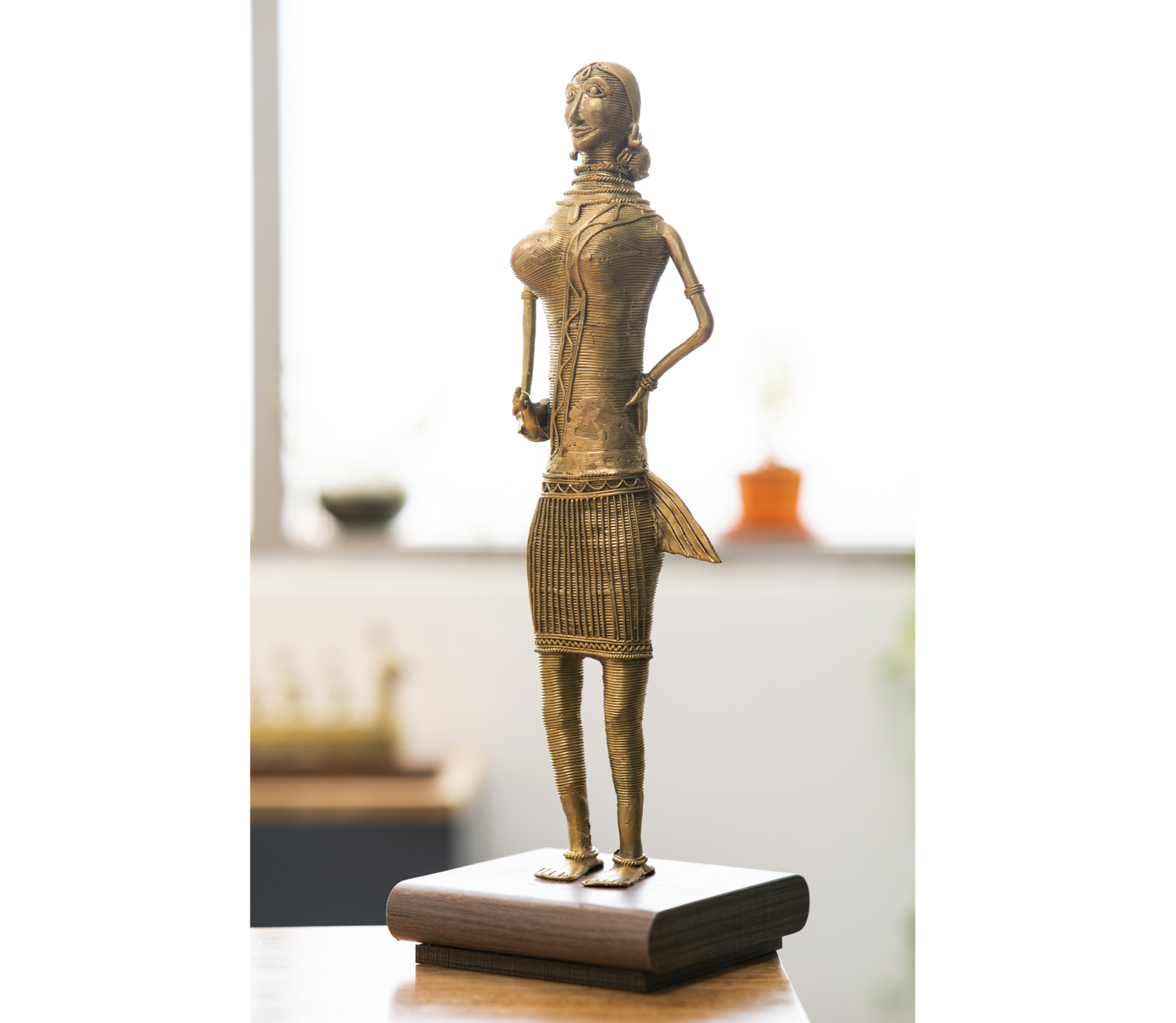 Authentic Dokra Art from Odisha - Tribal Lady - ArtisanSoul