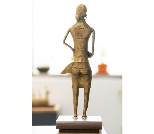 Authentic Dokra Art from Odisha - Tribal Lady - ArtisanSoul