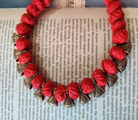 Ethnic Handcrafted Necklace - Red - ArtisanSoul