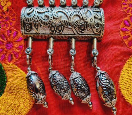 Ethnic Handcrafted Necklace - Peacock Green Category - ArtisanSoul