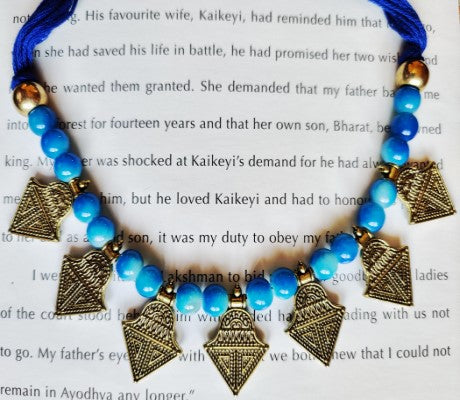 Ethnic Handcrafted Necklace - Blue Category - ArtisanSoul