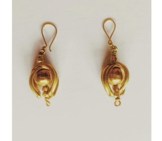 Handcrafted Dokra Necklace with Earring from Odisha - Maroon threaded With Beads - ArtisanSoul