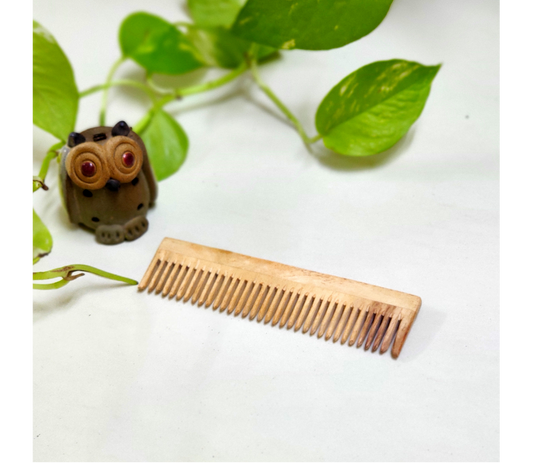 Neem Wood Comb - Dual teeth Comb and Pocket Comb - ArtisanSoul