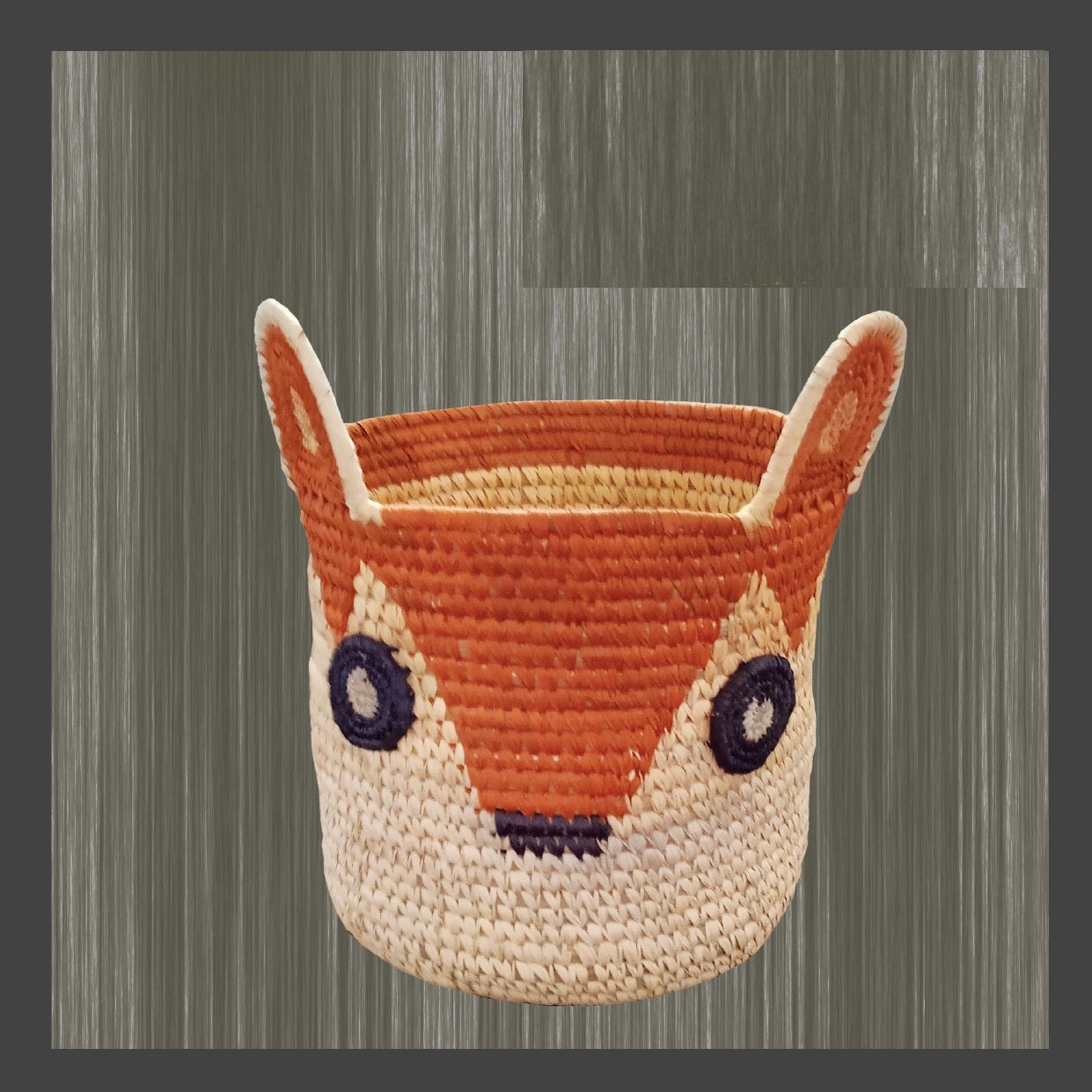 Planter of Sabai Grass - Squirrel face design - ArtisanSoul