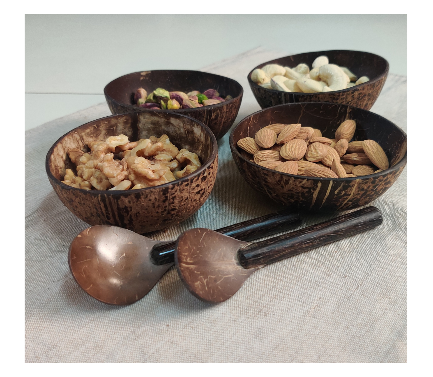 Coconut Shell Snack Bowls Pack - 2 - ArtisanSoul