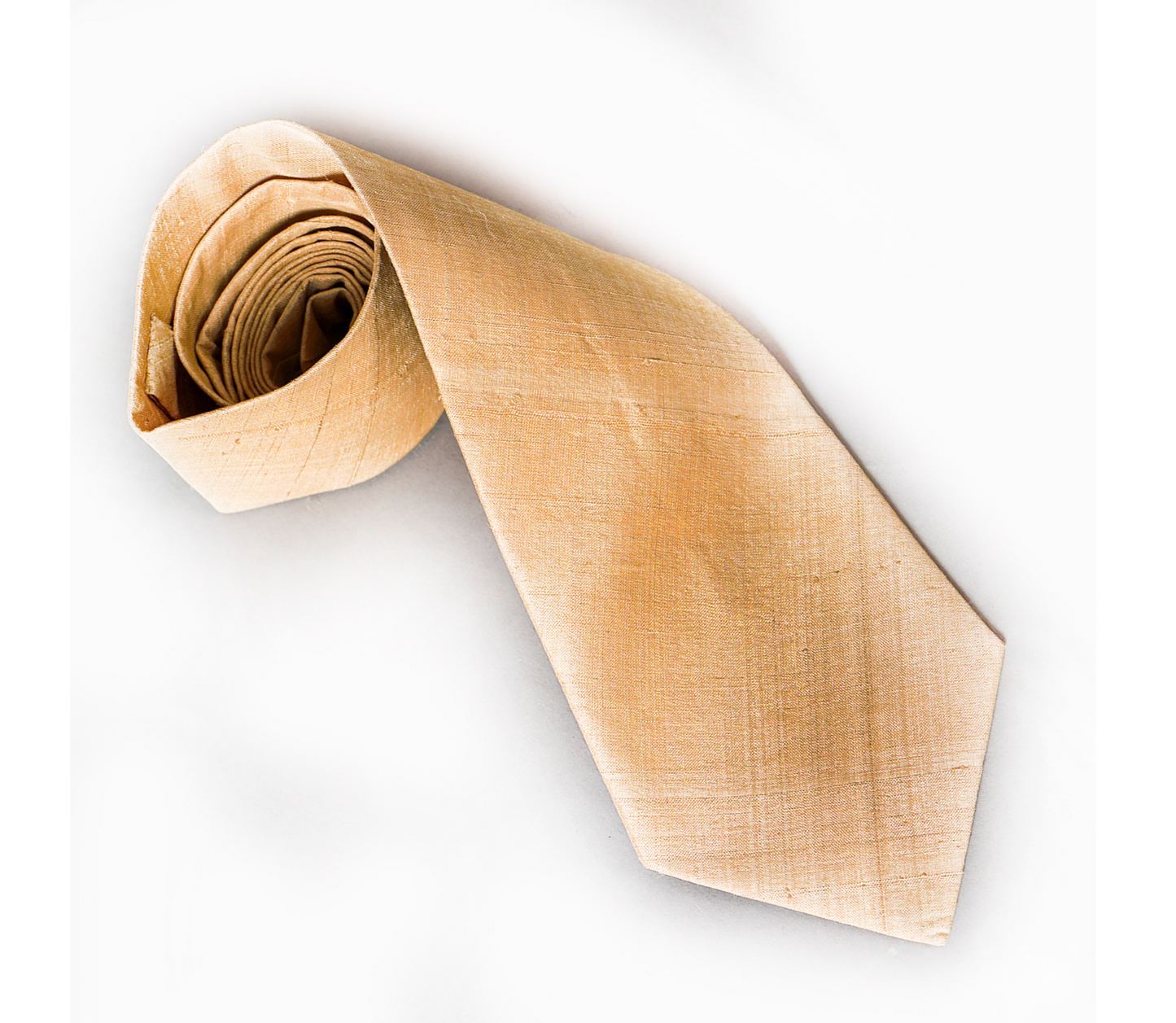 Pure Muga Silk Tie from Assam - Beige - ArtisanSoul