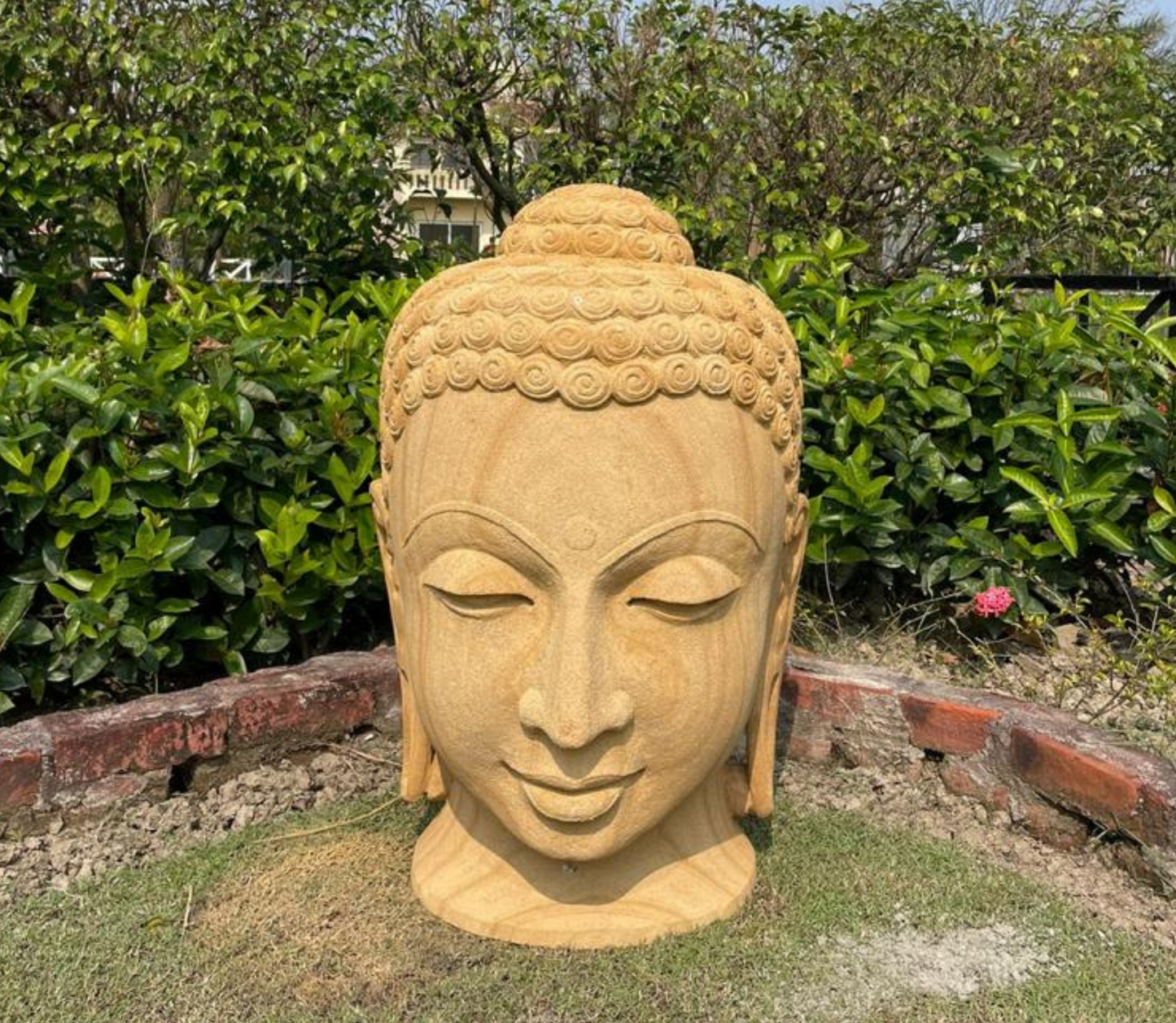 Stone Carving from Odisha - Face of Gautam Buddh - ArtisanSoul