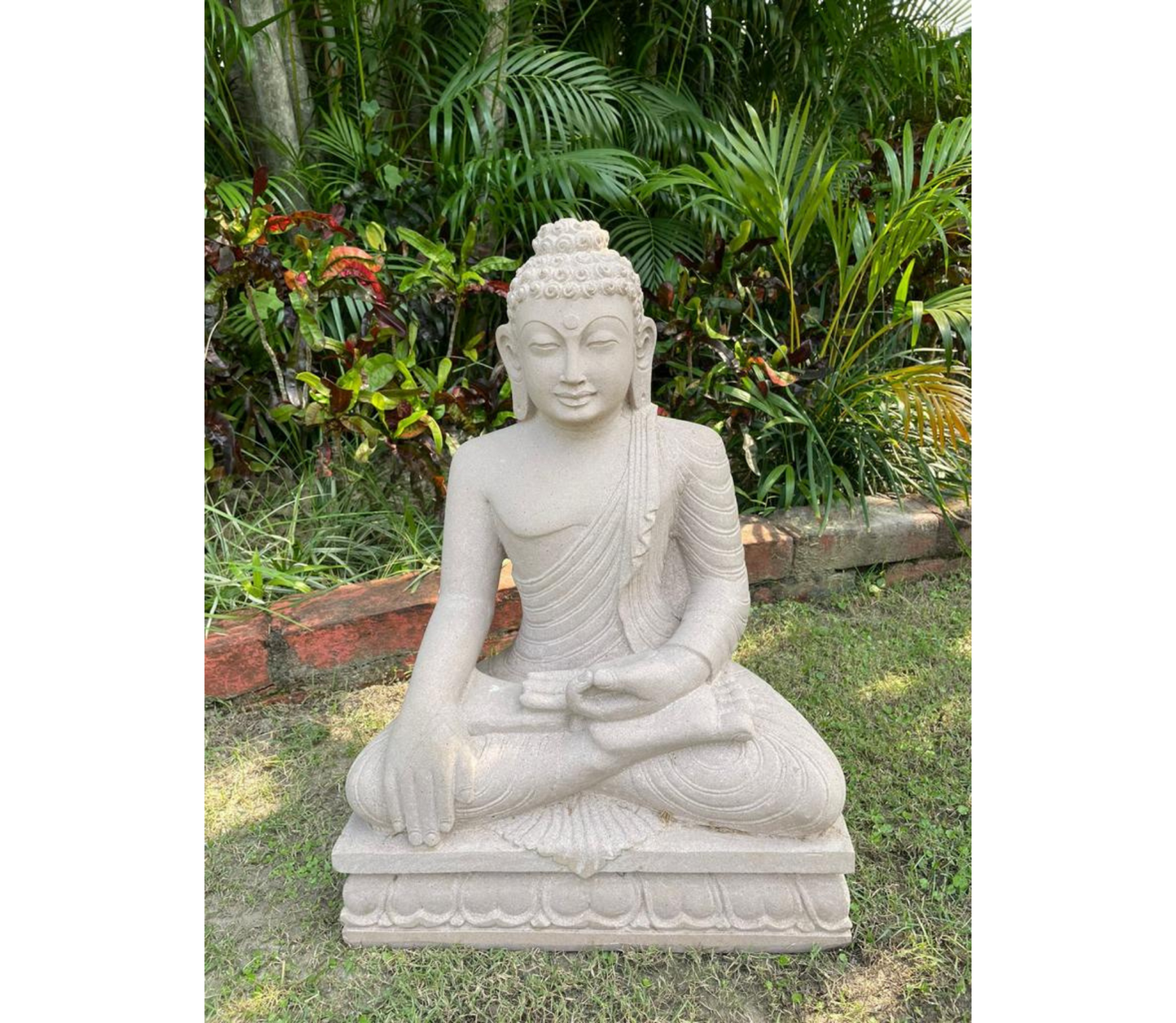 Stone carving from Odisha - Buddha 2 Feet - ArtisanSoul