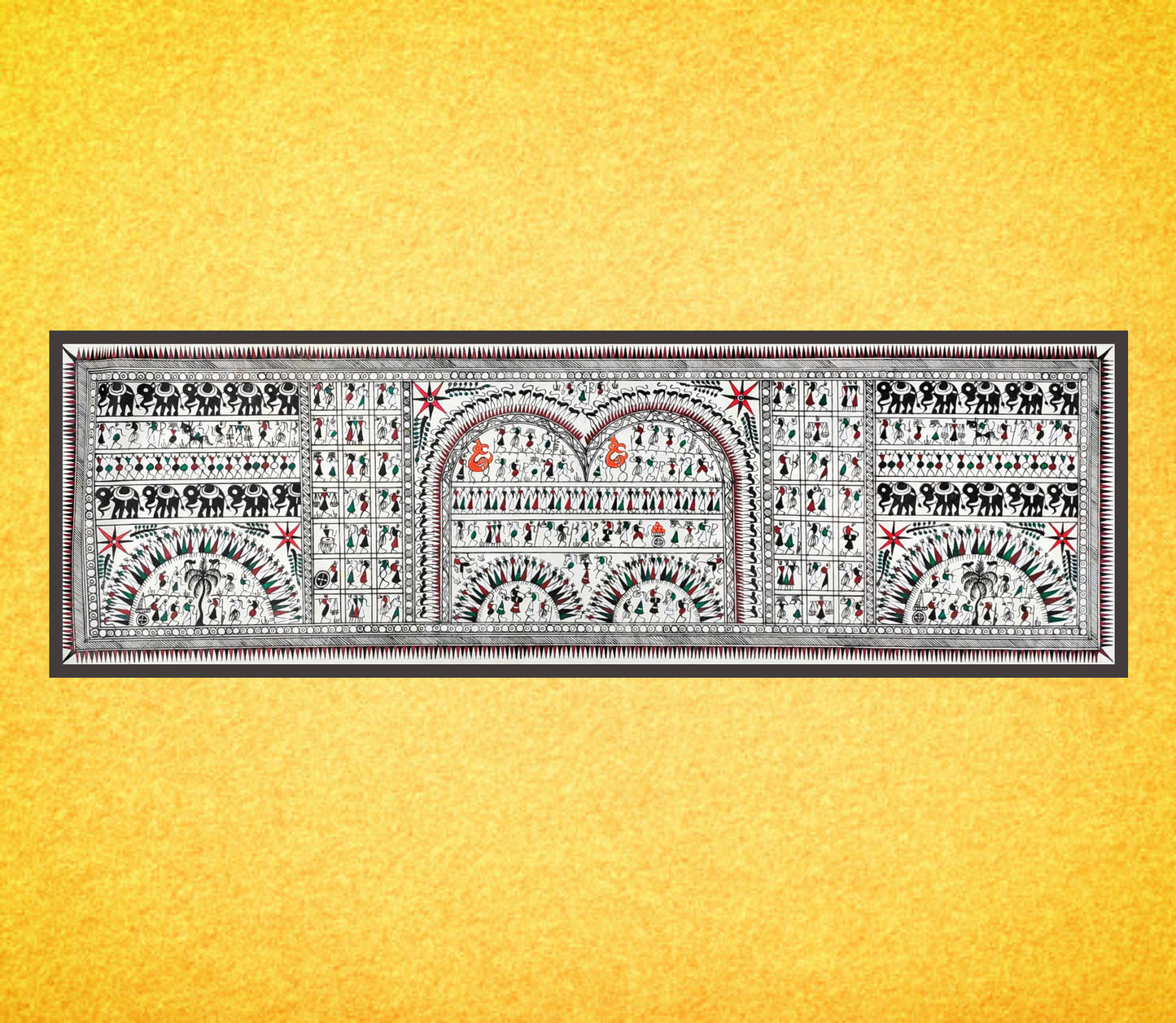 Pattachitra from Odisha on Tussar Tribal Festival - Rectangular - ArtisanSoul