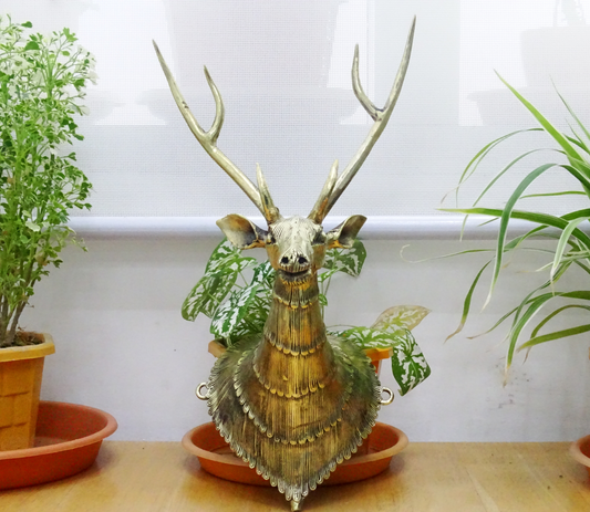 Authentic Dhokra Art from Chhattisgarh - Deer face - ArtisanSoul