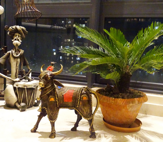 Authentic Dhokra Art from Chhattisgarh - Decorated Nandi Bull - ArtisanSoul