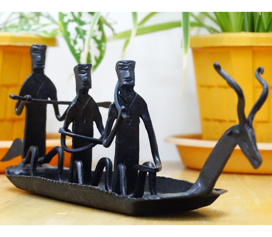 Authentic Wrought Iron craft from Chhattisgarh - Boat - ArtisanSoul